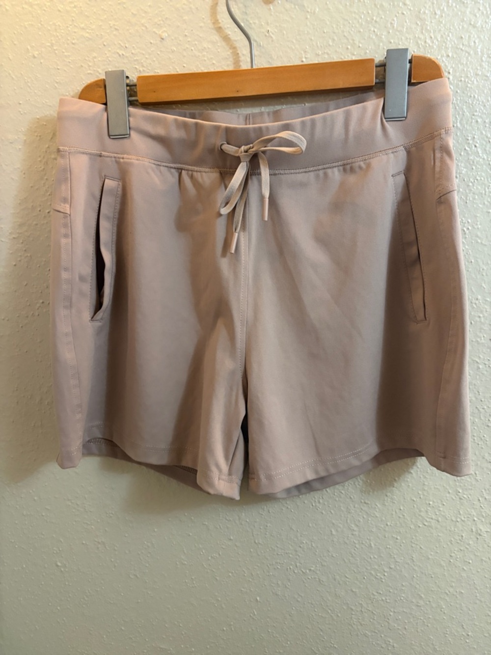 Yogalicious Soft Blush Drawstring Athletic Shorts